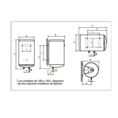 termos electricos tnc 100 a 150 litros