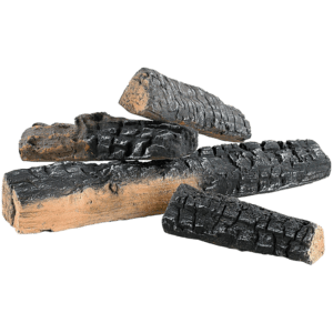 Tronco leña quemada