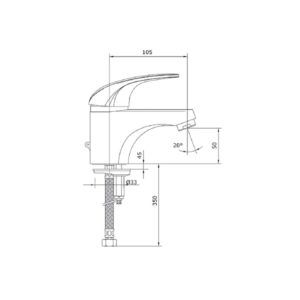 MONOMANDO LAVABO CABEL esquema