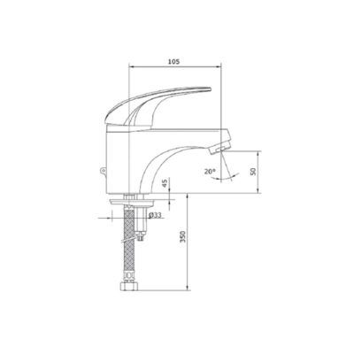 MONOMANDO LAVABO CABEL esquema