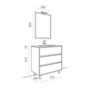 Mueble de Baño Arenys 800