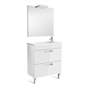 PACK ESPEJO DEBBA COMPACTO CAJONES 700MM BLANCO