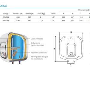 Termo Eléctrico THERMOR COMPACT 30 L