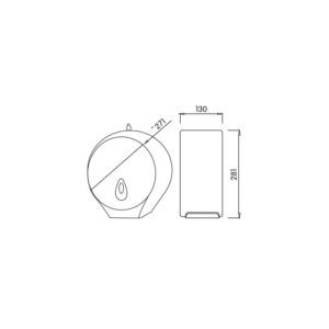 DISPENSADOR DE PAPEL HIGIENICO INDUSTRIAL ABS NEGRO