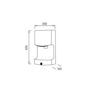SECAMANOS PLASTICO ABS BLANCO CLEANFLOW. – 1400 W