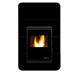 Estufa de aire cordoba glass insert negra