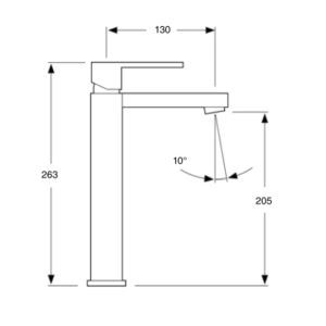 Medidas lavabo alto tizziano