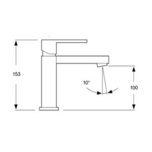 MONOMANDO PARA LAVABO CROMO SERIE TIZZIANO