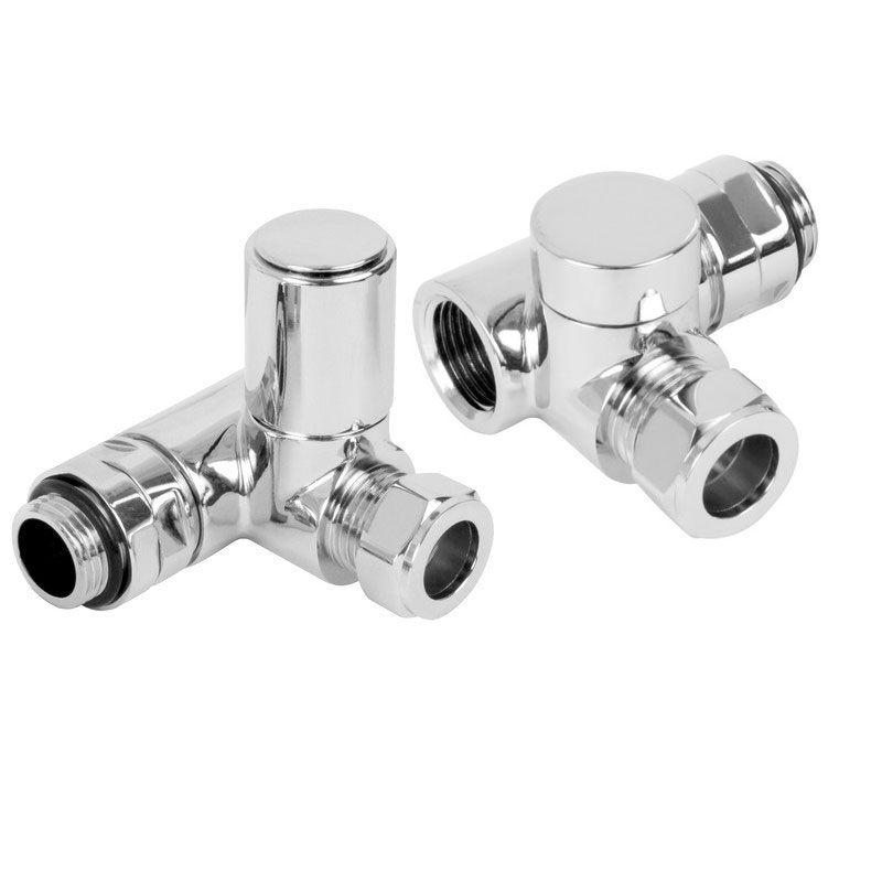 Moderno Recto Toalla V/álvulas Radiador con 15mm Conectar