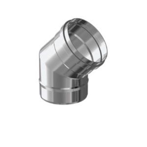 CODO 45º SIMPLE PARED INOX 316 EXTERIORES