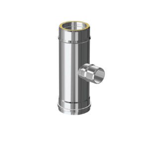 COLECTOR ENTRONQUE Ø 80 MACHO DOBLE PARED INOX 316 EXTERIORES