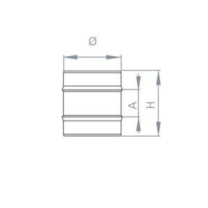 ADAPTADOR MACHO / MACHO SIMPLE PARED INOX 316 EXTERIORES