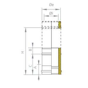 TUBO TELESCÓPICO DOBLE PARED INOX 316 EXTERIORES