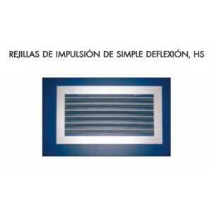 REJILLA IMPULSIÓN SIMPLE DEFLEXIÓN HS-R (aletas móviles)