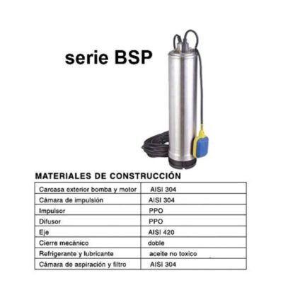 BOMBA SUMERGIBLE COMPACTA 5″ (SERIE BSP)