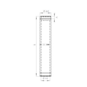 TUBO COAXIAL MACHO HEMBRA de Ø125 a Ø 460 mm