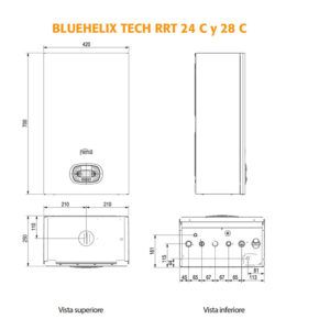 dimensiones-caldera-Ferroli-tech-rrt-ecobioebro