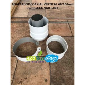 ADAPTADOR COAXIAL VERTICAL 60:100mm (compatible VAILLANT) ecobioebro
