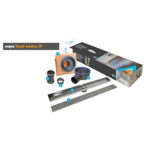 KIT SUMIDERO IMPERMEABILIZACION Y REJILLA LINEAL CUADROS LP ecobioebro