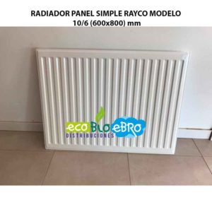 RADIADOR PANEL SIMPLE RAYCO MODELO 10:6 (600x800) mm ecobioebro