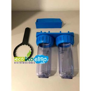 VASO DOBLE CONTENEDOR PARA FILTROS DE 10 ecobioebro